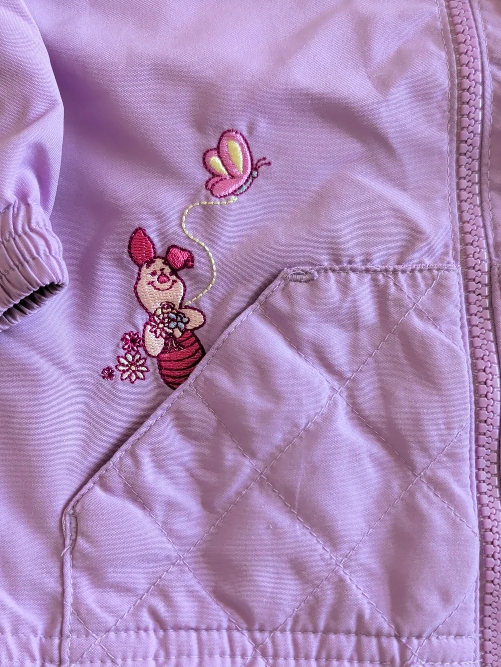 Vintage Winnie The Pooh And Piglet Purple Jacket Size 2T